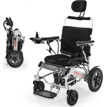 Invalidní vozík Elektrický invalidní vozík pro dospělé, nosnost 136 kg s nastavitelným opěradlem, skládací lehký motorizovaný invalidní vozík, dojezd 21 km, pohon do každého terénu, přenosné sedadlo 53 cm pro seniory a osoby se zdravotním postižením