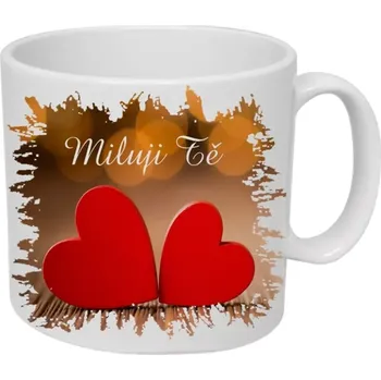 Moon River hrnek Svatý Valentýn dvě srdce obsah 330 ml (hrneček valentýnský pro zamilované)