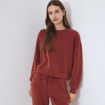 Dámská mikina Reserved - Mikina s modalem - měděná - WN629-28X - WN629-28X-XL