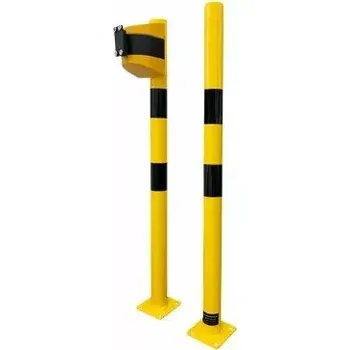 Plotový sloupek Černo-žlutý vymezovací sloupek - 900 x 100 cm