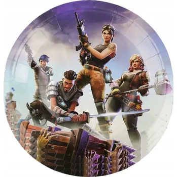 Talíř Papírové talířky s motivem Gaming Battle Team, 18 cm, sada 10 ks na oslavu