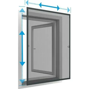 Stavebniny Easy Life Síť proti hmyzu Edge Plus, 70–80 × 120–140 cm, polyester, hliník, šedá&nbsp;88-000-2087