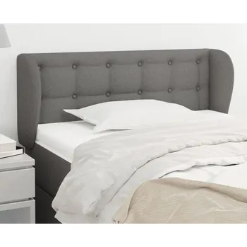 Čelo postele typu ušák tmavě šedé 83x23x78/88 cm textil - 8720287254171