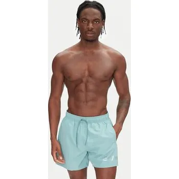 Pánské plavky EA7 Emporio Armani Plavecké šortky 7M000519 AF13049 MB159 Tyrkysová Regular Fit L