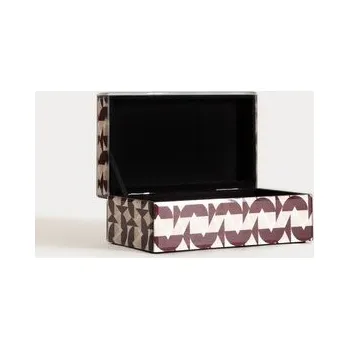 Szkatułka na biżuterię | CHERRY CHIC | ze wzorem bordowym | 20x12x8 cm | 753145