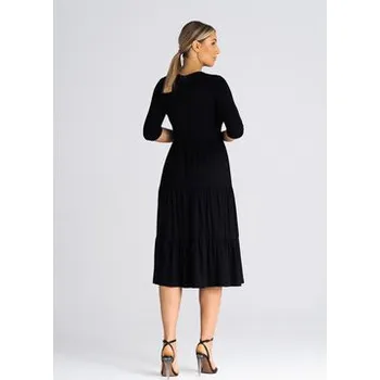 Dámské šaty FIGL Každodenní šaty SUKIENKA M943 Černá Regular Fit S