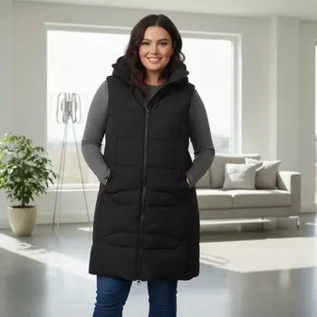 Dámská casual bunda Dámská zimní černá vesta Temster 984