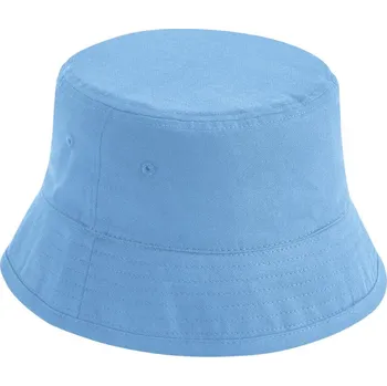 Pracovní přilba Beechfield Klobouk B 90N Organic Cotton Bucket Hat COT53090N41012-sky blue Modrá nebesky S-M