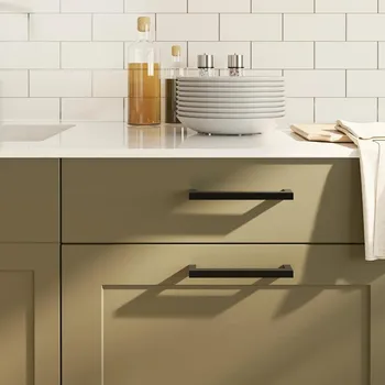 Nábytkové kování Nábytkové úchytky 10 ks černé 160 mm nerezová ocel - 8721012192430