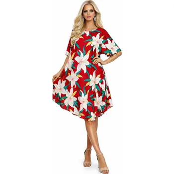 Dámské šaty Šaty s rukávky vz.č.619 červené