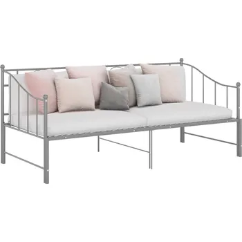 Pohovka Rám vysouvací postele/pohovky šedý kovový 90 x 200 cm - 8720286195741