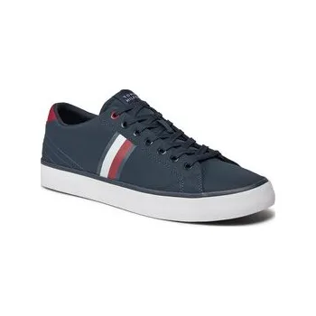Dámské tenisky Tommy Hilfiger Sneakersy Th Hi Vulc Low Stripes Mesh FM0FM04946 Modrá 40