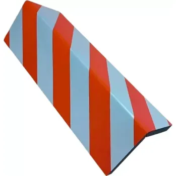 Dětská zábrana Červeno-bílá pěnová ochrana rohů zdí, stěn (roh) - 44 x 12,5 x 2 cm