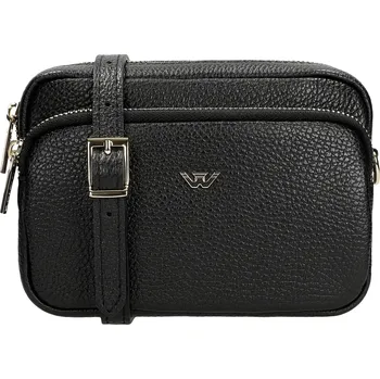 Kabelka Wojas kabelka z pravé kůže černá