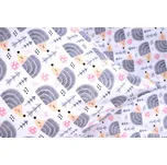 Podpěrová s.r.o. Bavlněné povlečení JEŽCI Velikost: 200x220 cm (1 ks), 70x90 cm (2 ks) ŠEV na peřině