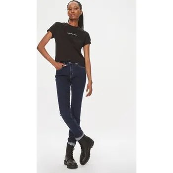 Pánská móda Calvin Klein Jeans T-Shirt J20J221065 Černá Regular Fit XS