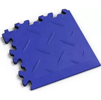 vinylová podlaha Modrý PVC vinylový rohový nájezd Fortelock Industry Ultra - 14 x 14 x 1 cm