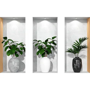 Prostěradlo Samolepka Samolepící na hladké povrchy 80 x 50 cm Rostlinné výklenky