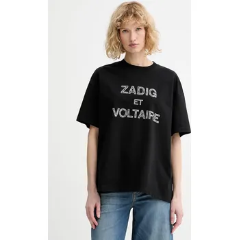 Pánské tričko Bavlněné tričko ZADIG&VOLTAIRE JWTS02883 černá 99X, vel. S/M