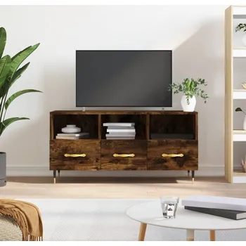 Televizní stolek TV skříňka kouřový dub 102 x 36 x 50 cm kompozitní dřevo - 8720845944421