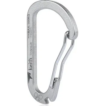Karabina Keith Titanium Titanium Carabiner Barva: šedá