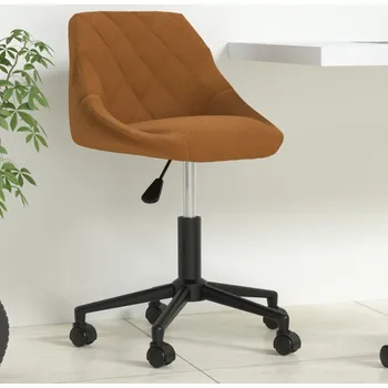 Otočná kancelářská židle hnědá samet - 8720286538623