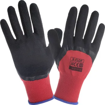 Pracovní oblečení Procera OCHRANNÉ RUKAVICE X-FLOP S LATEXOVÝM PĚNĚNÝM POVRCHEM Barva: Červená -černá, Velikost: 10
