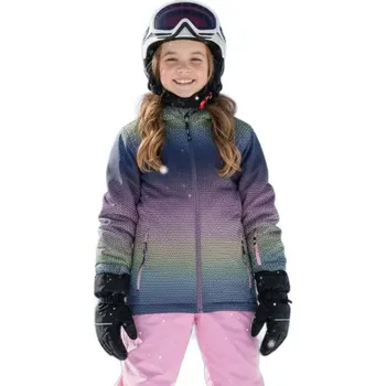 Dívčí lyžařská bunda COLOR KIDS-Ski Jacket - AOP -4213-Bonbon Růžová 116