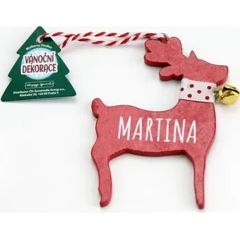 Vánoce Vánoční dekorace červený sob MARTINA