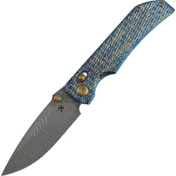 kapesní nůž Kansept Eaglestrike Damascus Lightning Strike Finish Titanium K1095V5