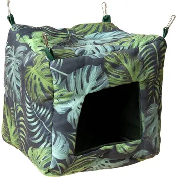 pelíšek pro malé zvíře TIAKI Jungle Collection plyšová kukaň - D 24 x Š 24 x V 24 cm