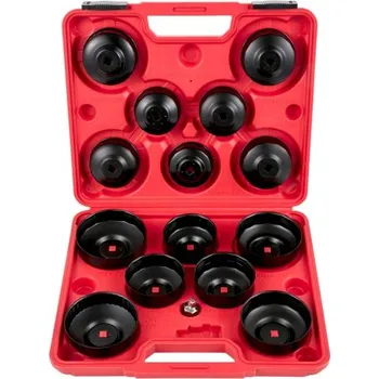 Klíč Sada nástrčných klíčů na olejový filtr , 14dílná sada klíčů na olejový filtr, robustní ocelový nástrčný klíč na olejový filtr, nástrčný klíč na olejový filtr 3/8", nízkoprofilová sada nástrčných klíčů na olejový filtr pro snadný přístup, sada249