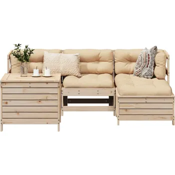 Zahradní lavice zahrada-XL 5dílná zahradní sedací souprava masivní borové dřevo 3250488