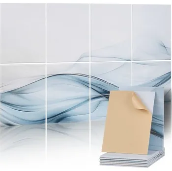 Obklad 8 kusů akustických panelů, 47,24 x 23,62 x 0,4 palce, zvukotěsné nástěnné dlaždice, samolepicí dekorativní zvukově izolační desky pro domácnost, kancelář, studio, hernu, kino, jednoduchost