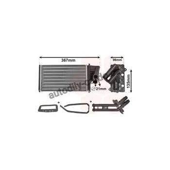 Chladič motoru Výměník tepla, vnitřní vytápění VAN WEZEL 43006203