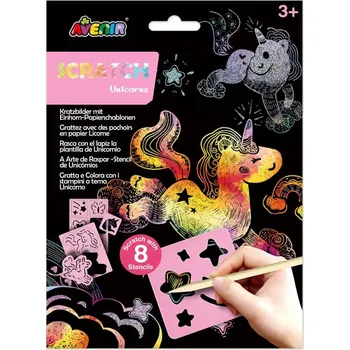 Obraz Škrabací obrázky se šablonami - Jednorožec