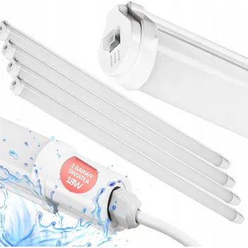 Stropní svítidlo Hermetické LED svítidlo 60cm 3 BARVY SVĚTLA do garáže IP65 x4