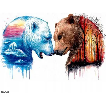 Odstranitelné tetování Smyvatelné dočasné tetování 3D MEDVĚDI