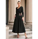 FIGL Trapézová sukně M1156 Černá Flared Fit S_M