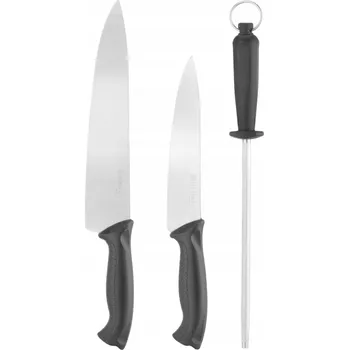 Kuchyňský nůž SADA KUCHAŘSKÝCH NOŽŮ 18CM A 24CM S BROUSKEM, PROFESIONÁLNÍ