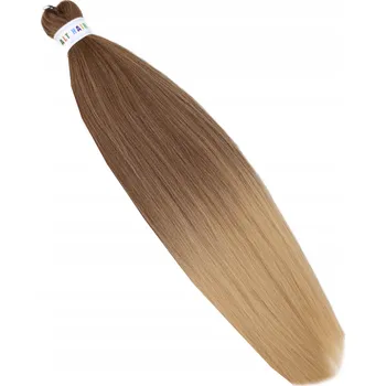 Příčesek Syntetické vlasy na copánky Braid-Tail Pre-STRECHED OMBRE KÁVA S MLÉKEM