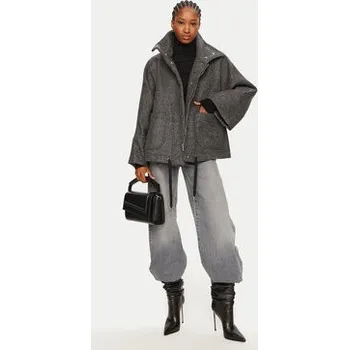 PINKO Vlněný kabát Forbice 104040 A23R Šedá Regular Fit XS