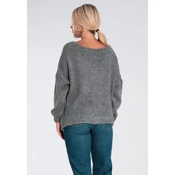 Dámský svetr FIGL Kardigan M1241 Šedá Regular Fit M