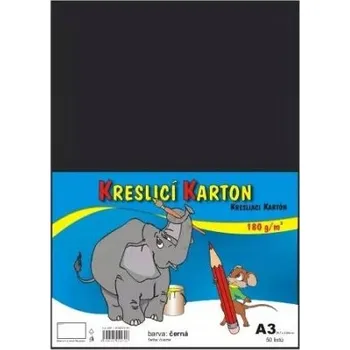 Barevný papír Barevný papír A4 Stepa 50 listů 180 g/m2 - černý