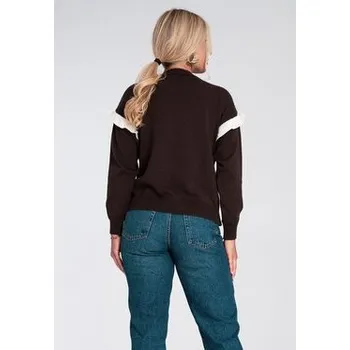 Dámský svetr FIGL Svetr M1242 Hnědá Regular Fit M