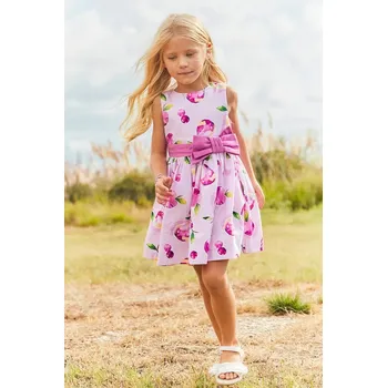 Dívčí šaty Dětské bavlněné šaty Mayoral 3917.6C.Mini.PPYA fialová 40X, vel. 98