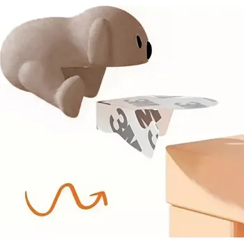 Dětská zábrana Ochrany rohů ve tvaru pejska, hnědé – sada 4 ks