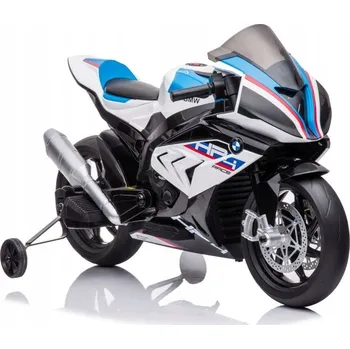 Dětské vozidlo MOTORKA NA AKUMULÁTOR BMW HP4 RACE PRO DĚTI, ELEKTRICKÁ ZÁVODNÍ MOTORKA, BÍLÁ
