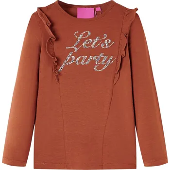 Chlapecké tričko Dětské tričko s dlouhým rukávem koňakové 140 - 8721012037892