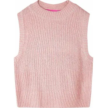 Chlapecký kabát vidaXL Dětská svetrová vesta pletená světle růžová 92 [14509]